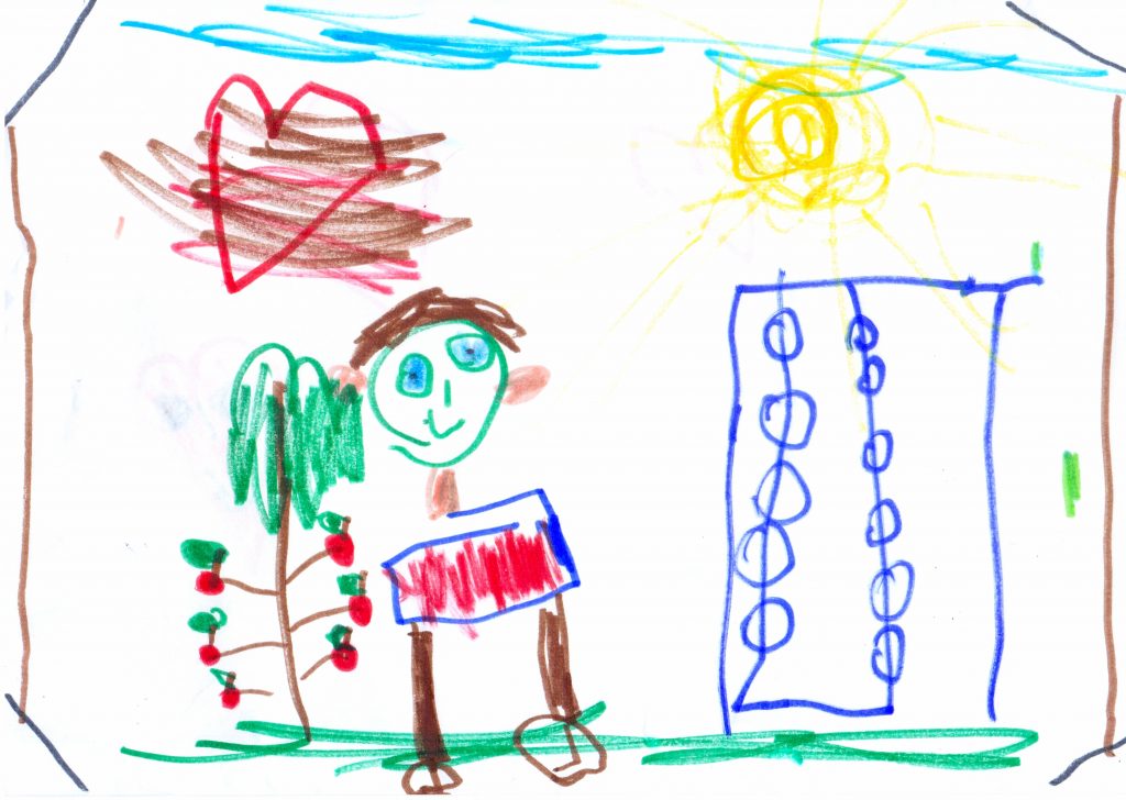 Zio marco disegnato da Jacopo